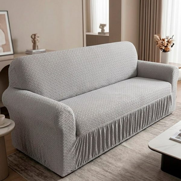 FORRO DE MUEBLE SIN FALDON LABERINTO GRIS 3P