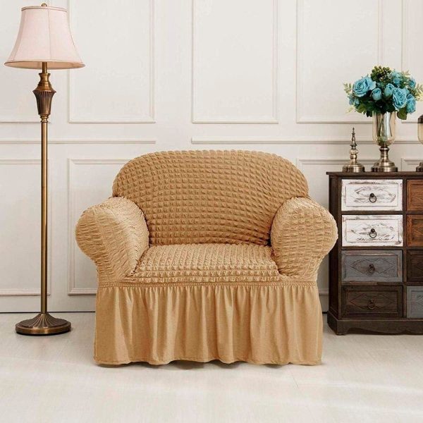 G25 FORRO DE MUEBLE CON FALDON BURBUJA CAFÉ 1P