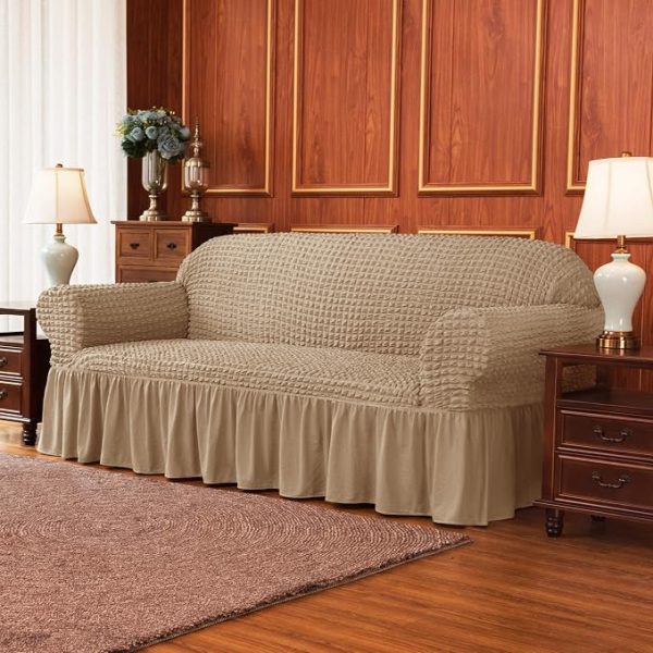 G25 FORRO DE MUEBLE CON FALDON BURBUJA CAFE CACAO 3P