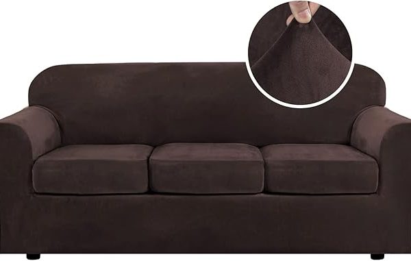 CPF25 FORRO DE MUEBLE GAMUZA SIN FALDON CAFE OSCURO 3P
